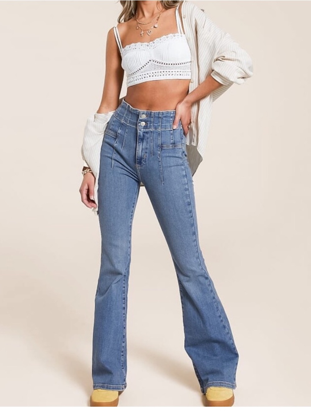Free People Jayde Flare High Waist Jean. Size 28. - Picture 2 of 16